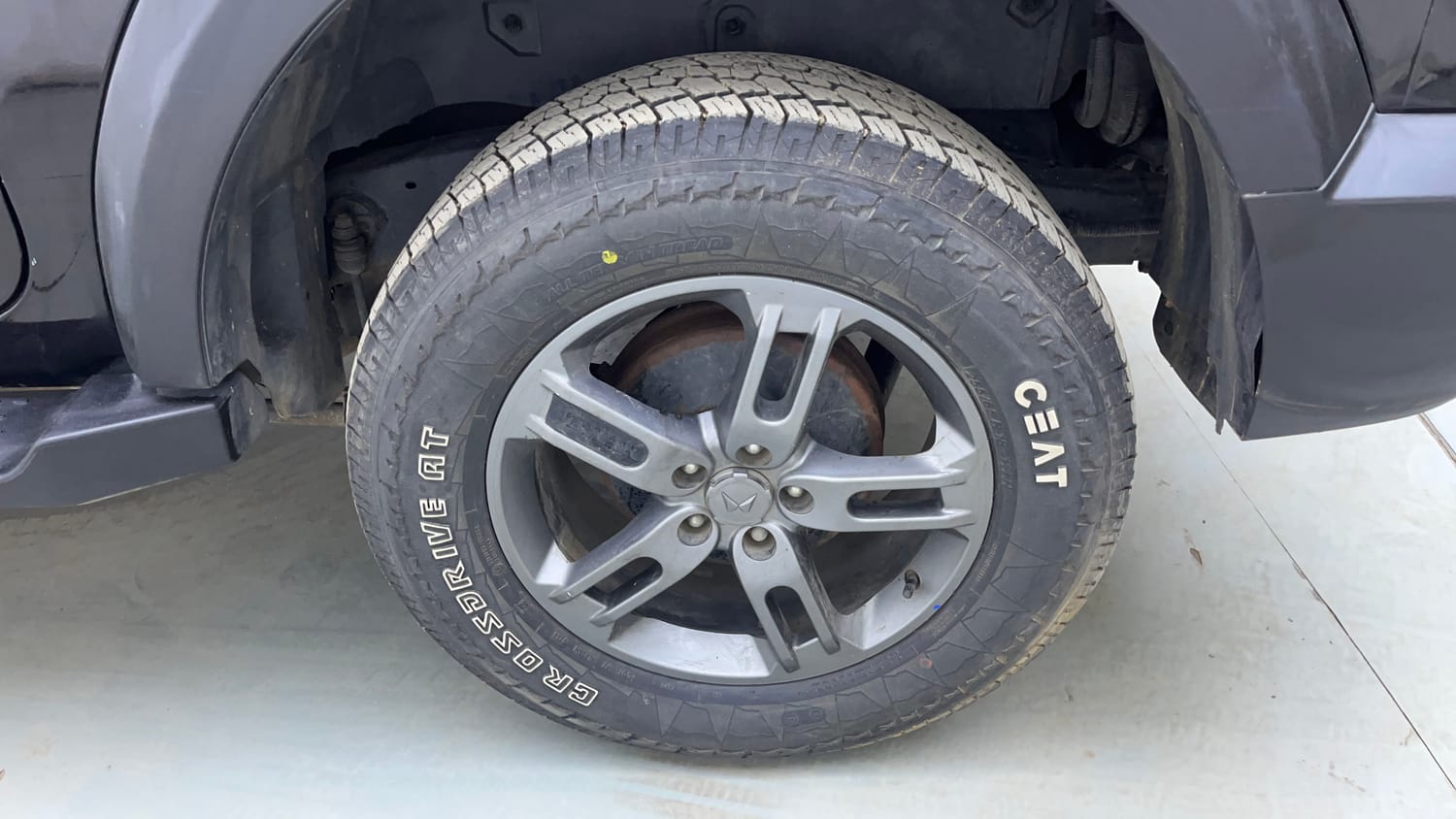Used 2024 Mahindra Thar LX Hard Top Diesel MT 4WD Diesel Manual tyres LEFT REAR TYRE RIM VIEW
