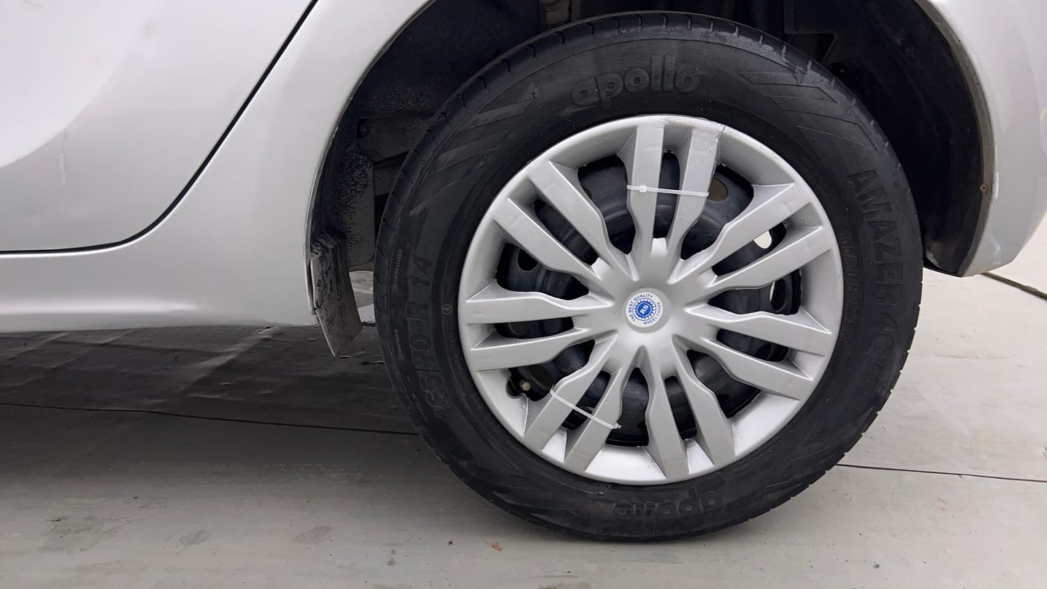 Used 2017 Tata Tiago Revotron XT Petrol Manual tyres LEFT REAR TYRE RIM VIEW