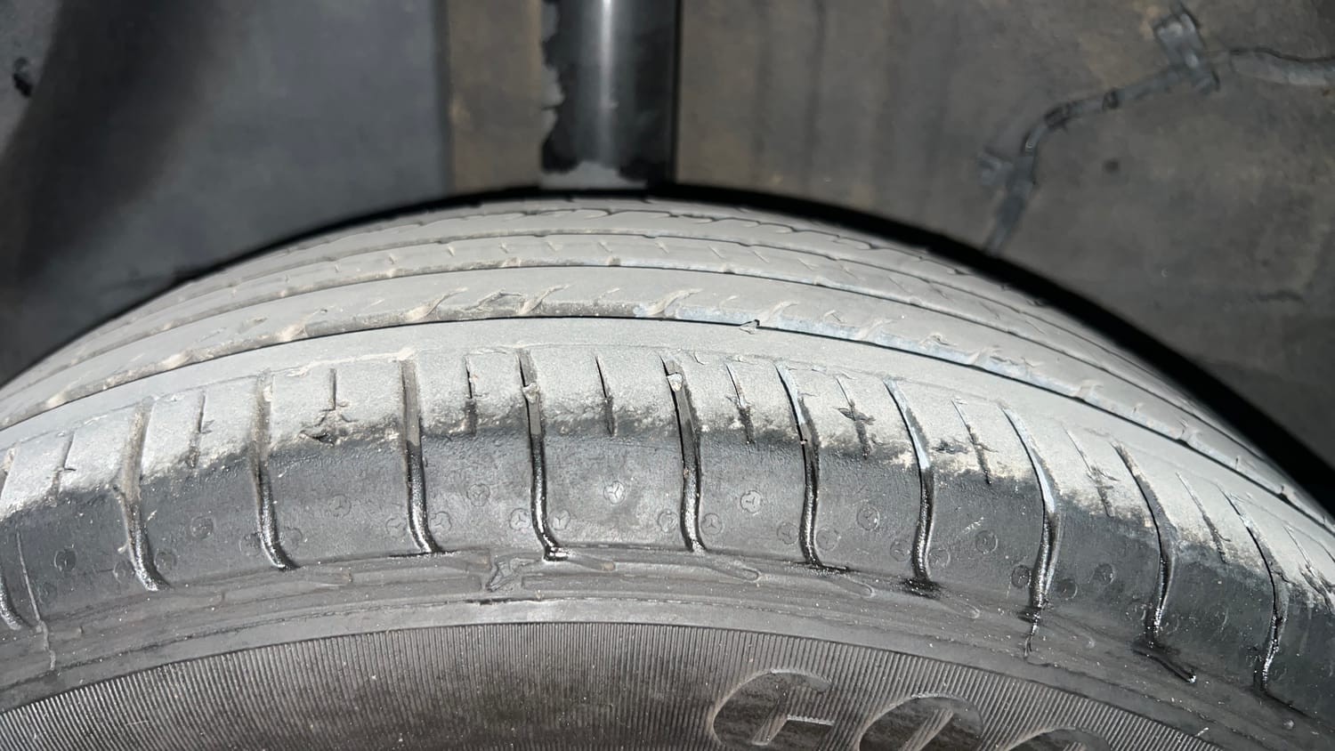 Used 2023 Tata Punch Creative AMT Petrol Automatic tyres RIGHT REAR TYRE TREAD VIEW