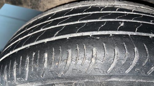 Used 2023 Nissan Magnite XE Petrol Manual tyres RIGHT REAR TYRE TREAD VIEW