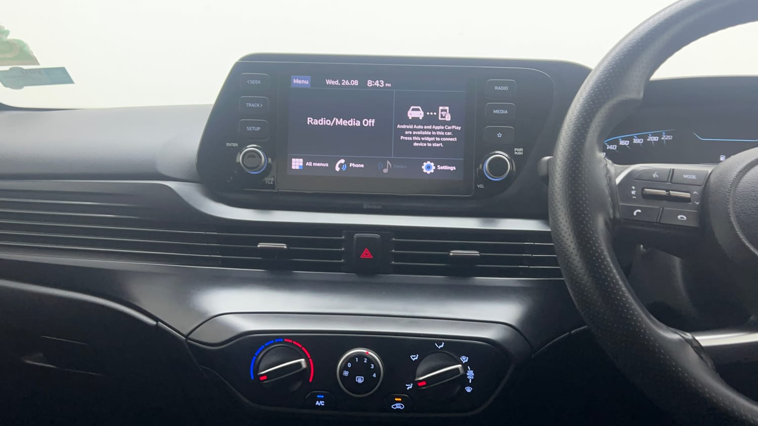 Used 2021 Hyundai i20 Sportz 1.2 MT Petrol Manual interior MUSIC SYSTEM & AC CONTROL VIEW