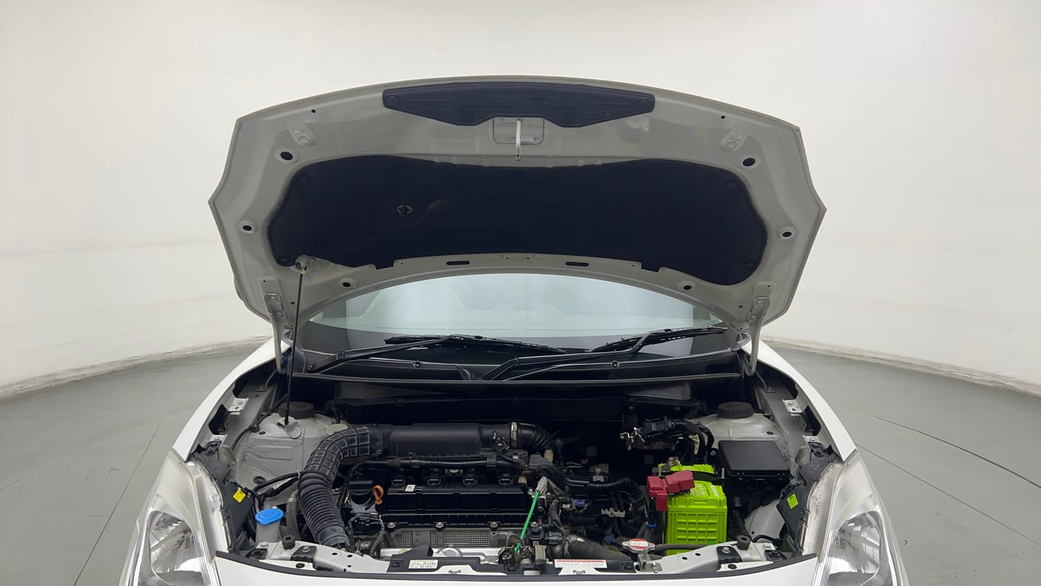 Used 2023 Maruti Suzuki Swift LXi Petrol Manual engine ENGINE & BONNET OPEN FRONT VIEW