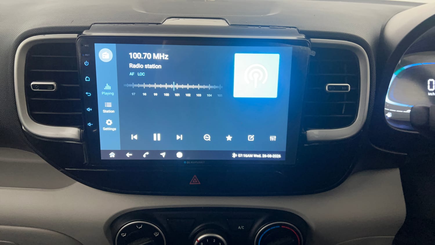 Used 2025 Hyundai Venue E 1.2 Petrol Petrol Manual interior MUSIC SYSTEM & AC CONTROL VIEW