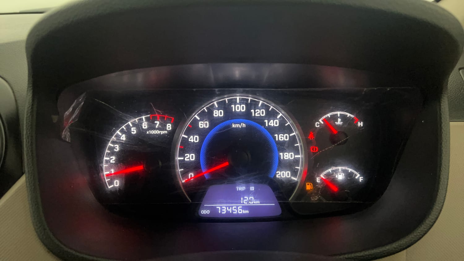 Used 2015 Hyundai Grand i10 Sportz 1.2 Kappa VTVT Petrol Manual interior CLUSTERMETER VIEW