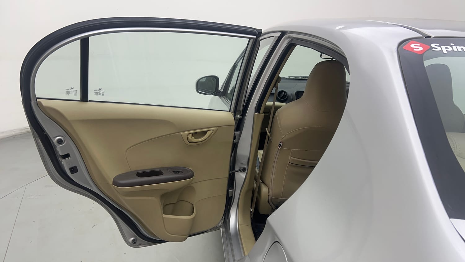 Used 2013 Honda Amaze 1.2 EX i-VTEC Petrol Manual interior LEFT REAR DOOR OPEN VIEW