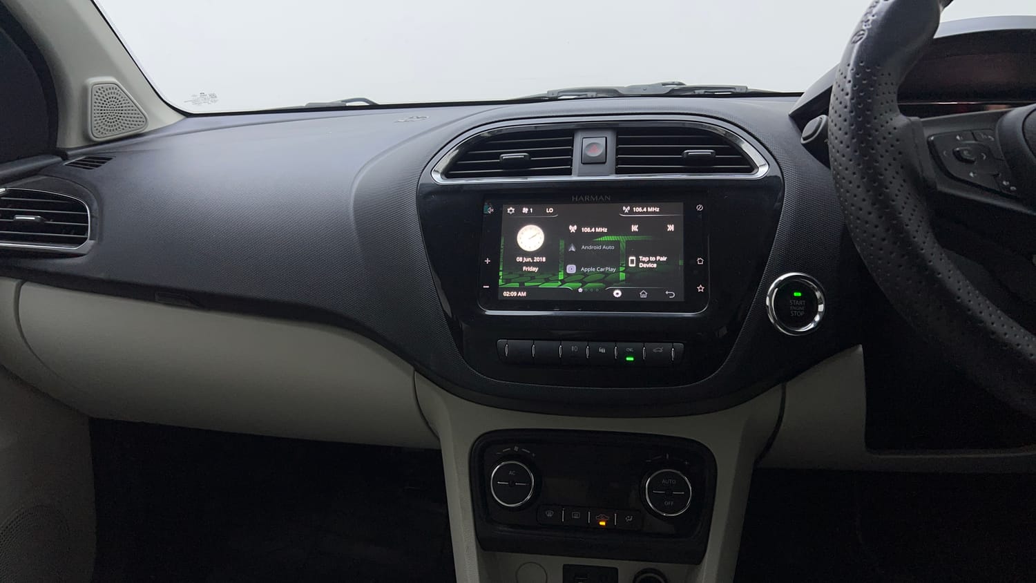 Used 2023 Tata Tigor XZ Plus CNG Leatherette Pack Cng Manual interior MUSIC SYSTEM & AC CONTROL VIEW