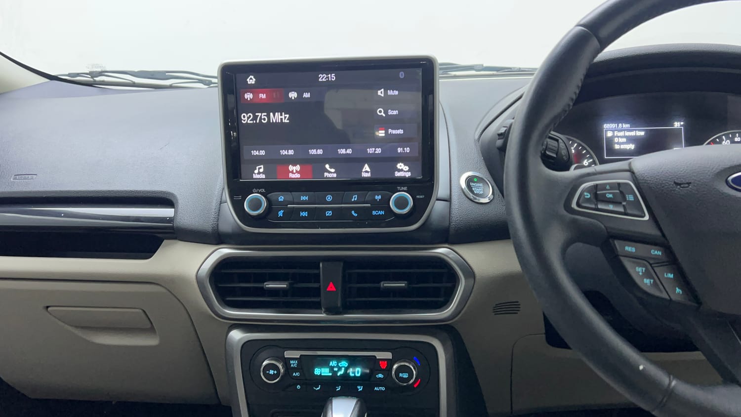 Used 2021 Ford EcoSport Titanium Plus 1.5L Ti-VCT AT Petrol Automatic interior MUSIC SYSTEM & AC CONTROL VIEW