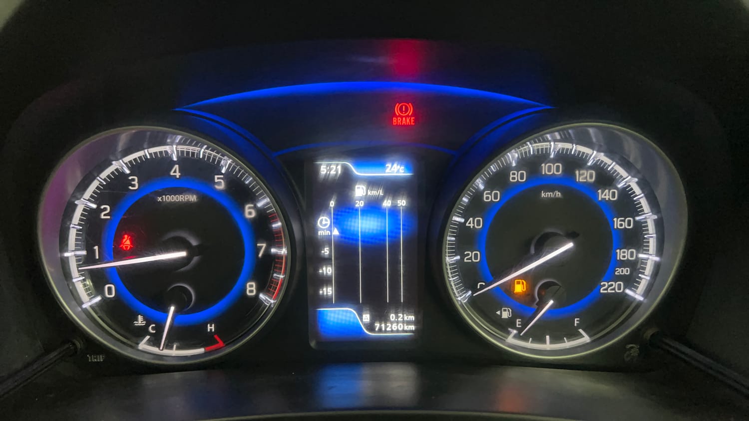 Used 2017 Maruti Suzuki Baleno Alpha 1.2 Petrol Manual interior CLUSTERMETER VIEW
