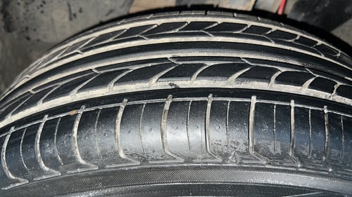 Used 2023 Nissan Magnite XE Petrol Manual tyres LEFT FRONT TYRE TREAD VIEW