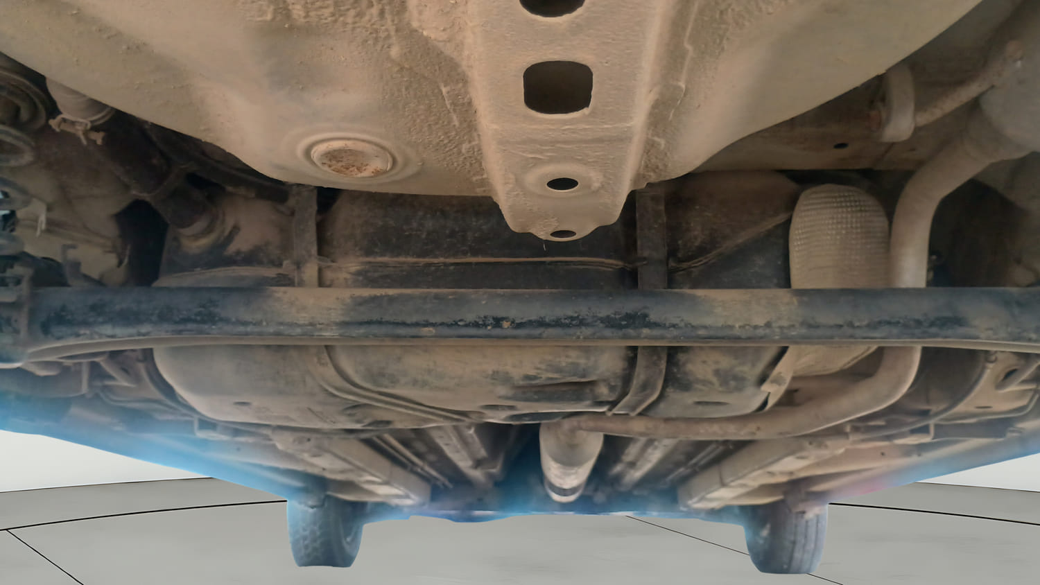 Used 2015 Maruti Suzuki Swift Dzire VXI Petrol Manual extra REAR UNDERBODY VIEW (TAKEN FROM REAR)