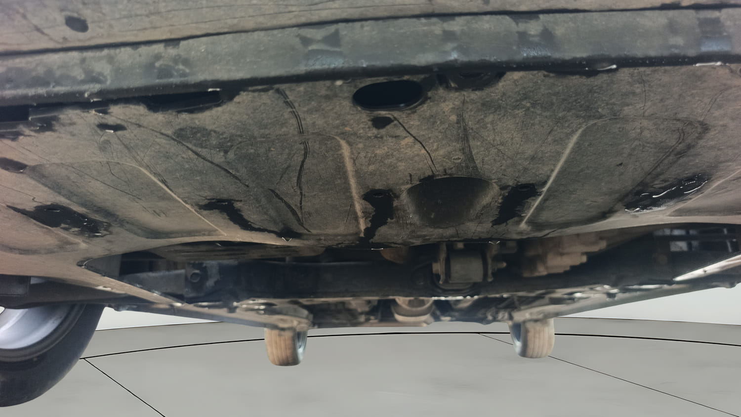 Used 2021 Hyundai New i20 Asta (O) 1.0 Turbo DCT Petrol Automatic extra FRONT LEFT UNDERBODY VIEW