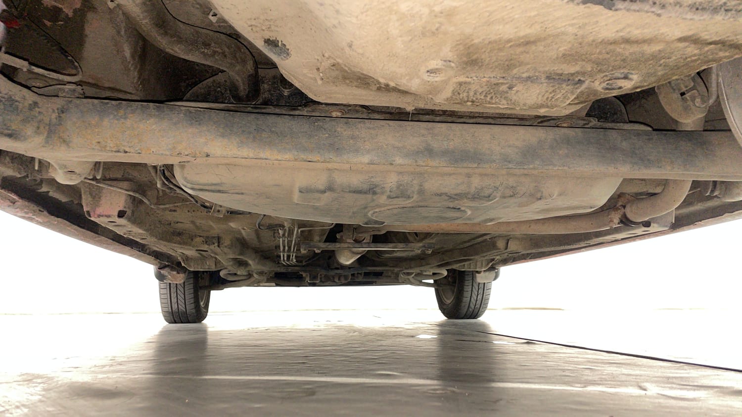 Used 2017 Tata Tiago Revotron XZ Petrol Manual extra REAR UNDERBODY VIEW (TAKEN FROM REAR)