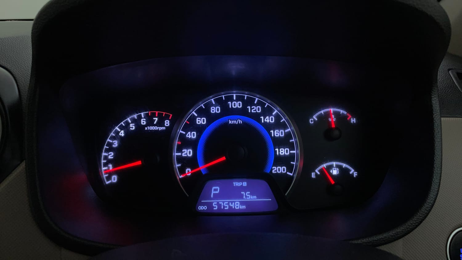 Used 2015 Hyundai Grand i10 Asta AT 1.2 Kappa VTVT Petrol Automatic interior CLUSTERMETER VIEW