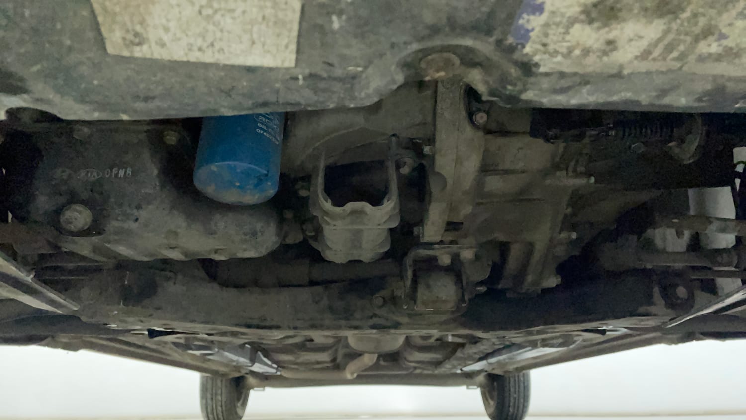 Used 2019 Hyundai Grand i10 Sportz 1.2 Kappa VTVT Petrol Manual extra FRONT LEFT UNDERBODY VIEW