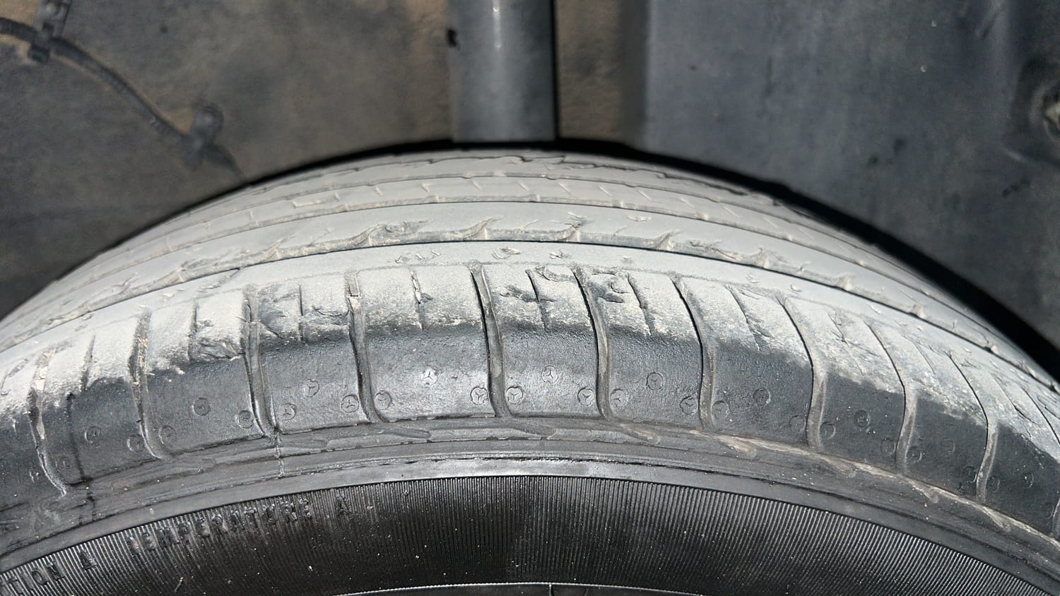Used 2023 Tata Punch Creative AMT Petrol Automatic tyres LEFT REAR TYRE TREAD VIEW