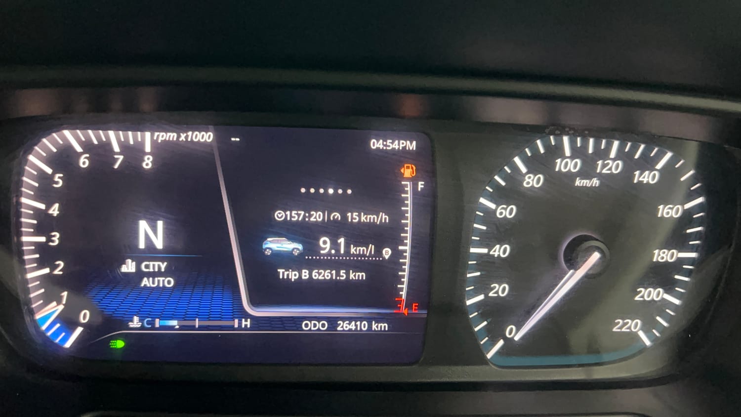 Used 2023 Tata Punch Creative AMT Petrol Automatic interior CLUSTERMETER VIEW