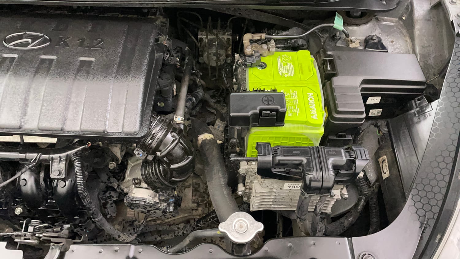 Used 2020 Hyundai Aura SX Plus 1.2 AMT Petrol Petrol Automatic engine ENGINE LEFT SIDE VIEW