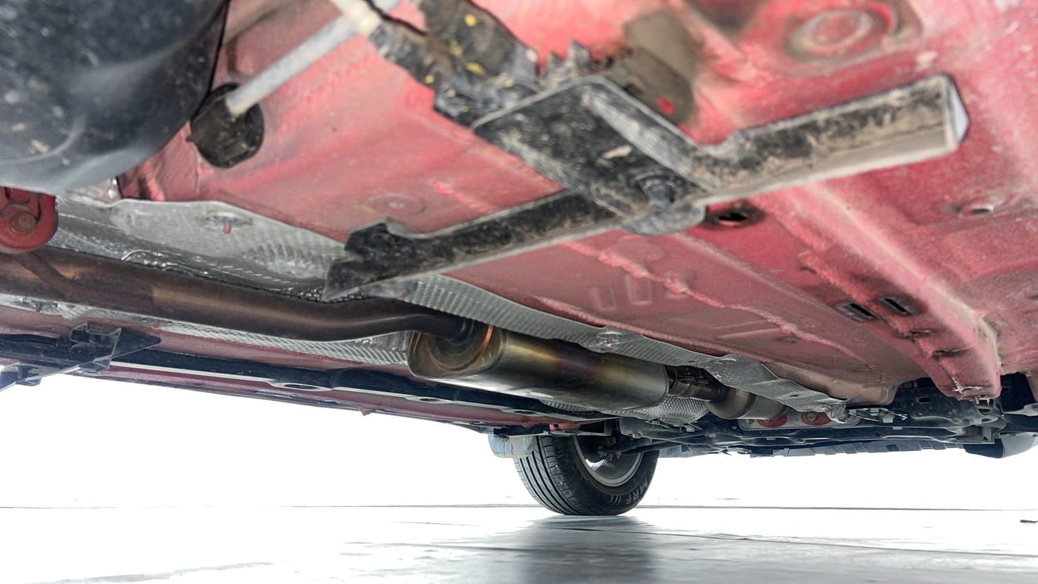 Used 2024 Skoda Kushaq Ambition 1.0L TSI MT Petrol Manual extra REAR RIGHT UNDERBODY VIEW