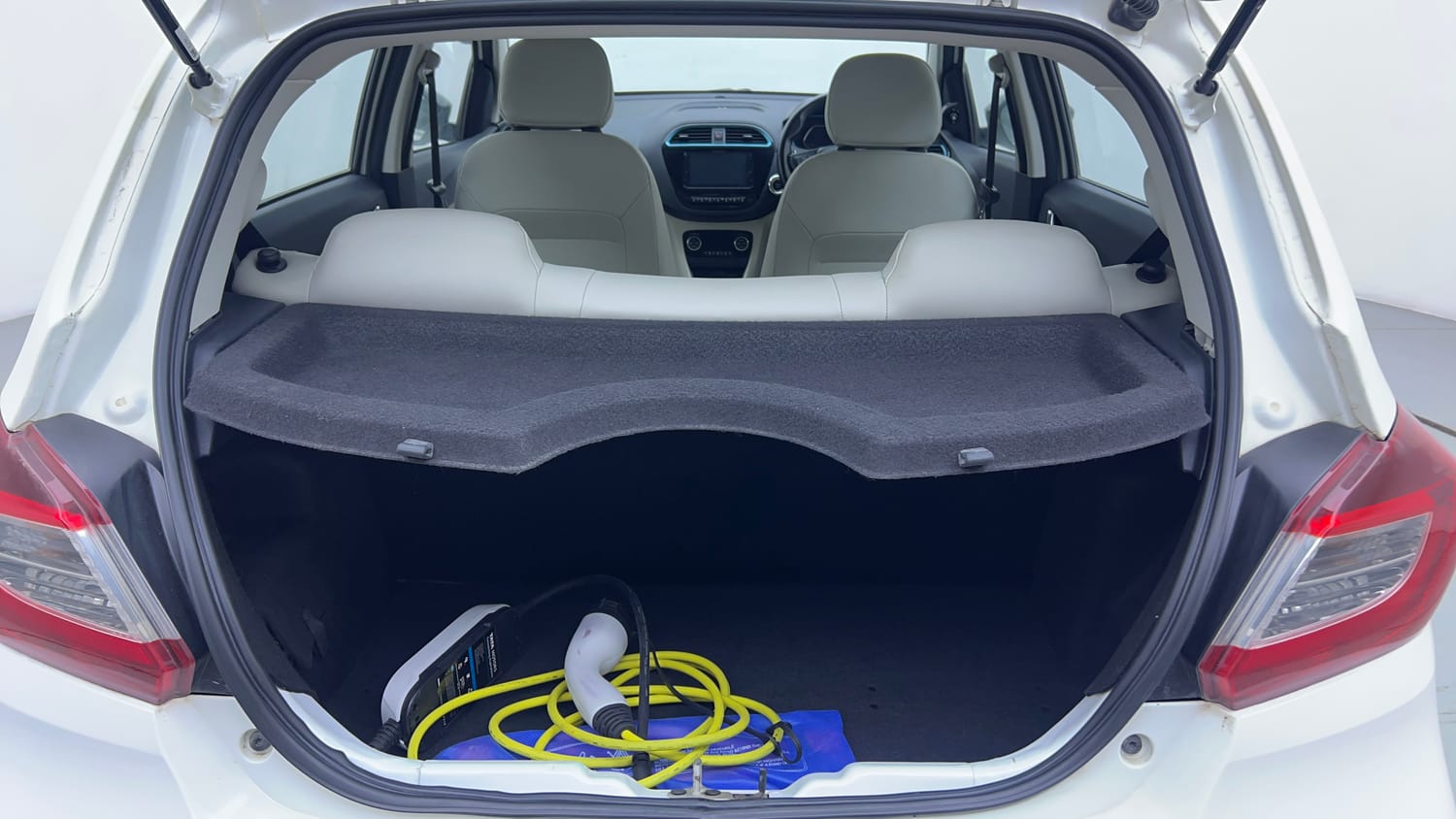 Used 2023 Tata Tiago EV XZ Plus Tech LUX Long Range Electric Automatic interior DICKY INSIDE VIEW