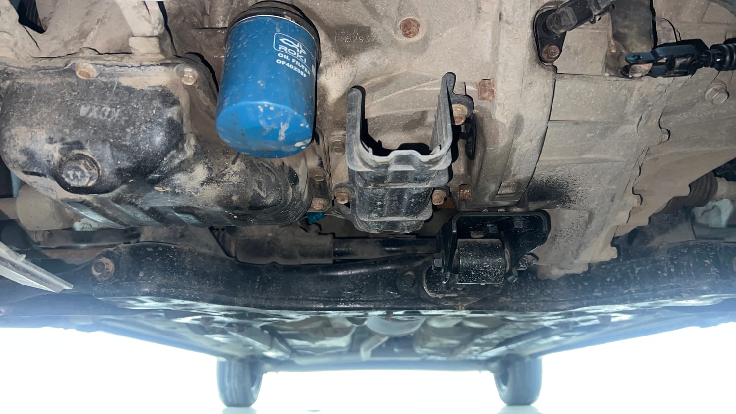 Used 2015 Hyundai Grand i10 Magna 1.2 Kappa VTVT Petrol Manual extra FRONT LEFT UNDERBODY VIEW