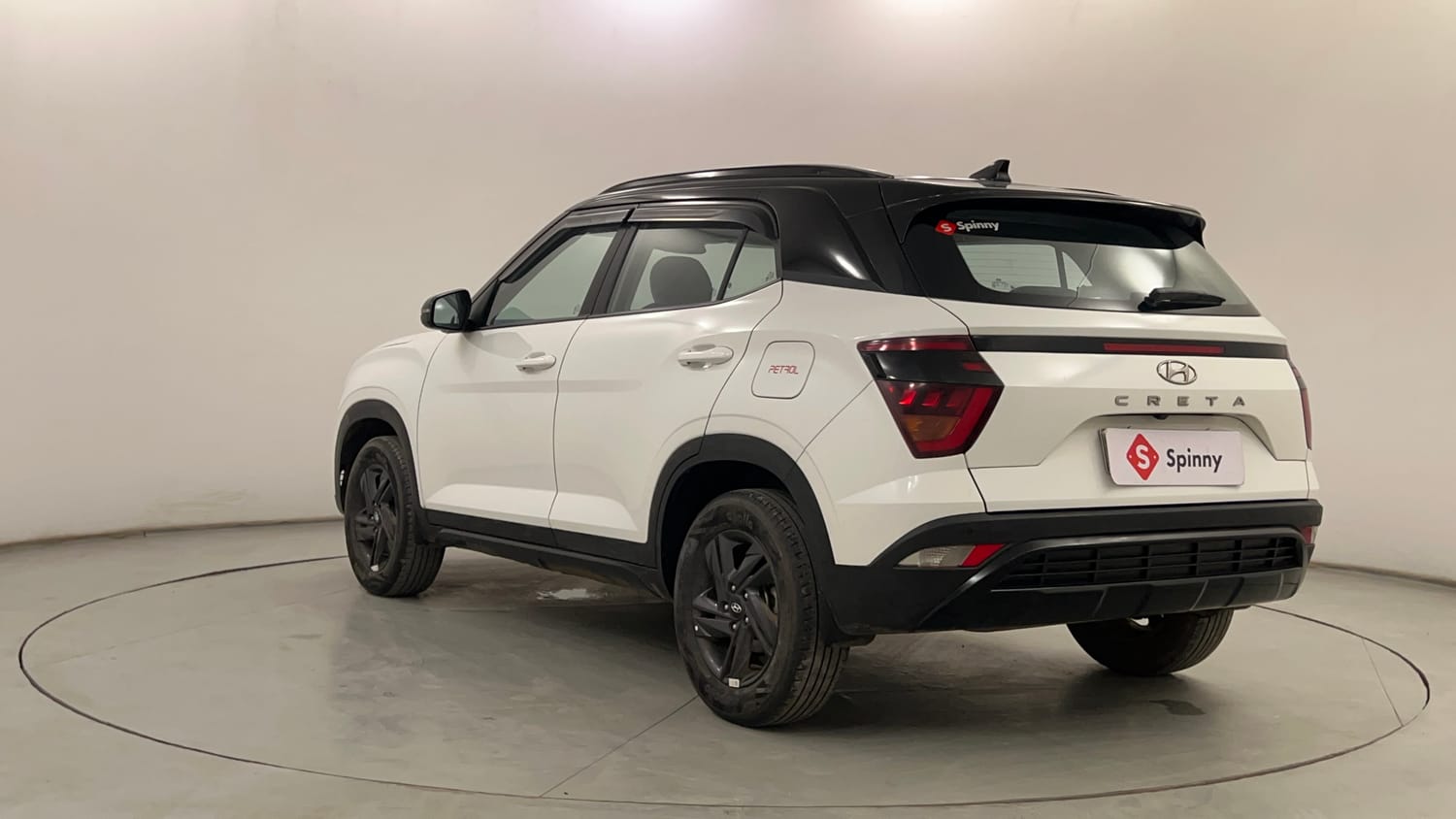 Used 2023 Hyundai Creta S Plus 1.5 Petrol Knight Petrol Manual exterior LEFT REAR CORNER VIEW