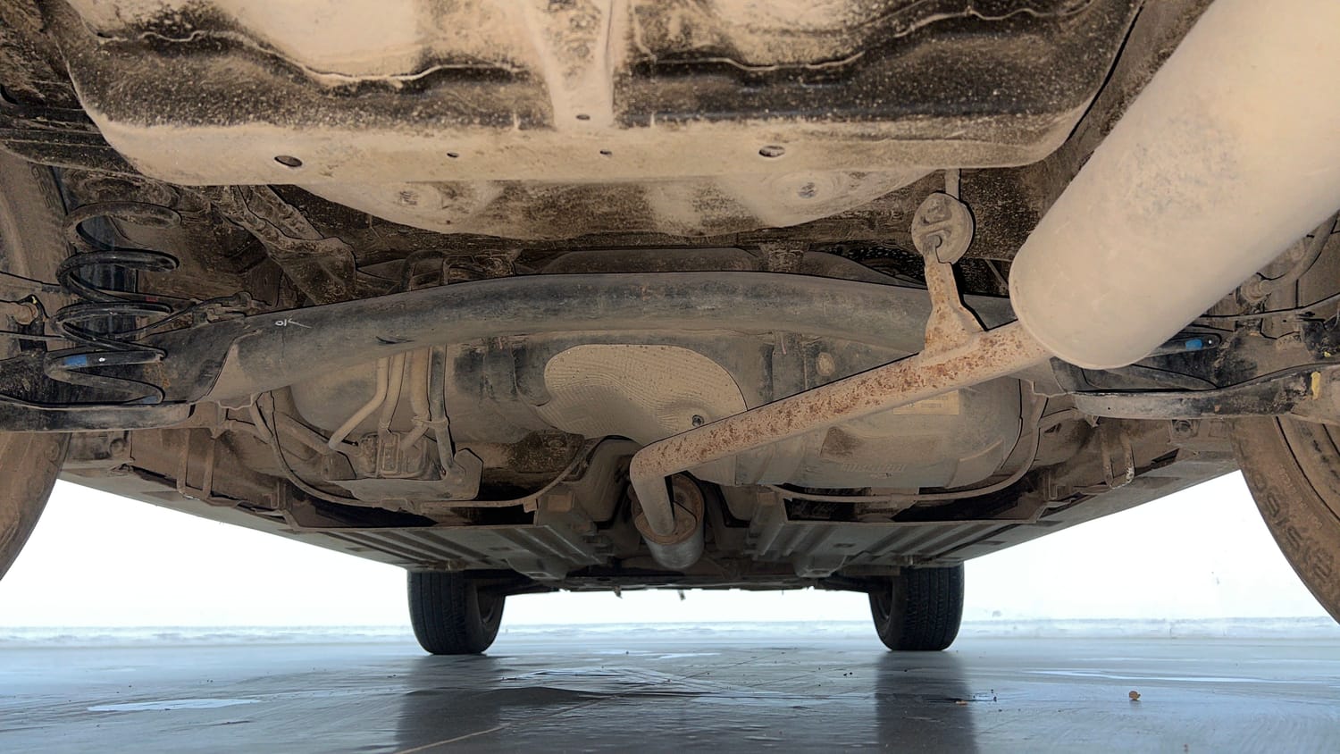 Used 2023 Maruti Suzuki Grand Vitara Sigma Smart Hybrid Petrol Manual extra REAR UNDERBODY VIEW (TAKEN FROM REAR)