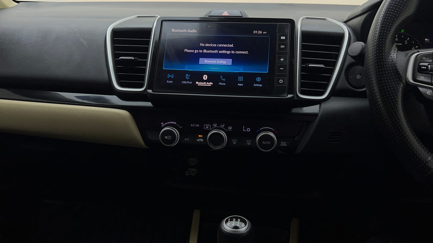 Used 2023 Honda City V Petrol MT Petrol Manual interior MUSIC SYSTEM & AC CONTROL VIEW