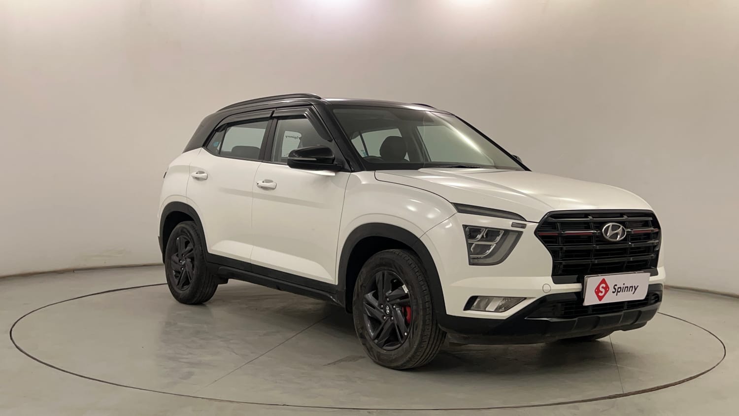 Used 2023 Hyundai Creta S Plus 1.5 Petrol Knight Petrol Manual exterior RIGHT FRONT CORNER VIEW