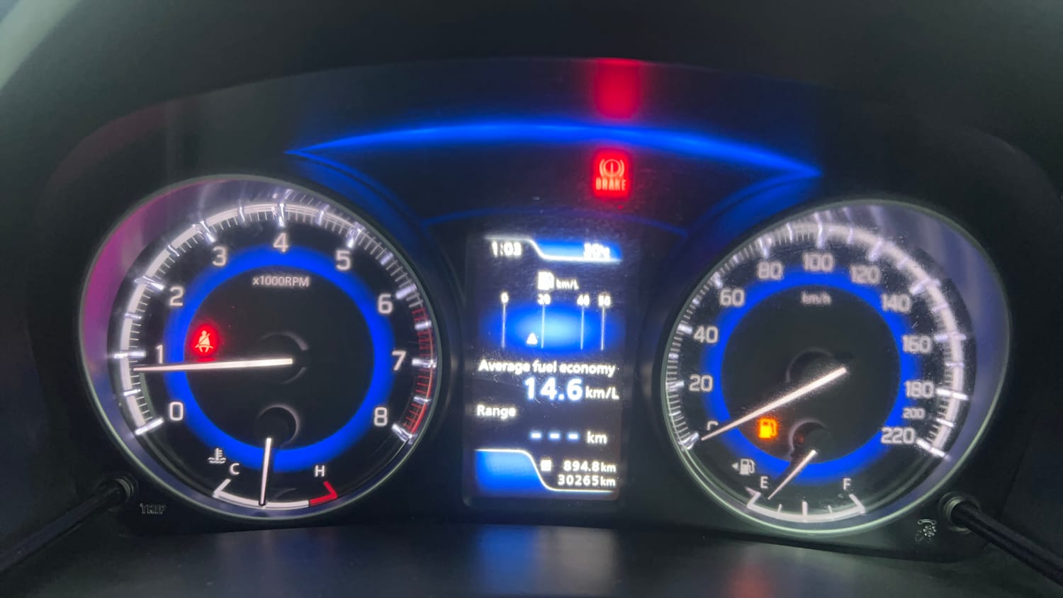 Used 2015 Maruti Suzuki Baleno Zeta 1.2 Petrol Manual interior CLUSTERMETER VIEW