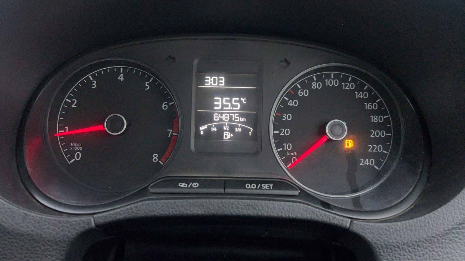 Used 2017 Volkswagen Ameo Trendline 1.2L (P) Petrol Manual interior CLUSTERMETER VIEW