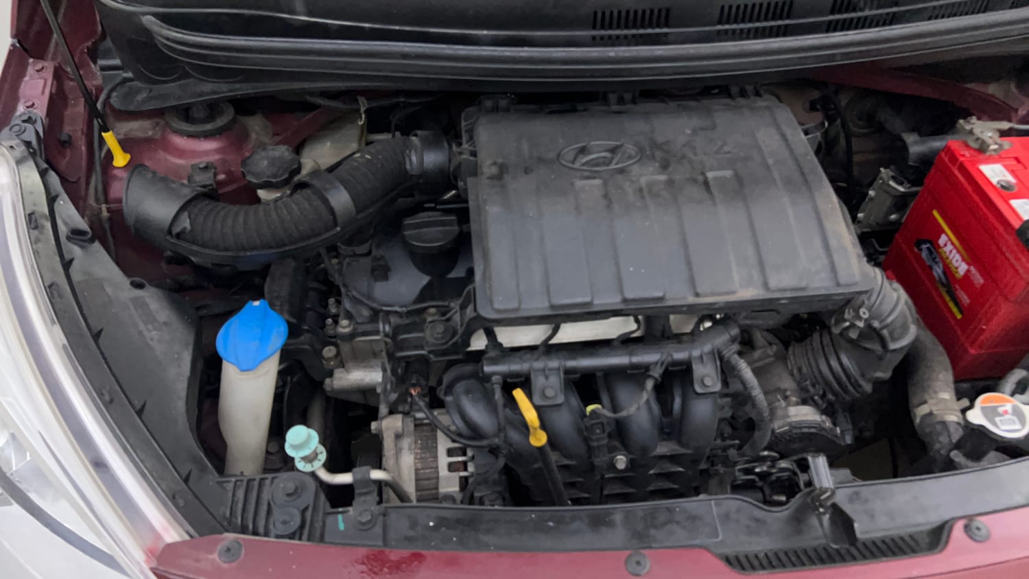 Used 2015 Hyundai Grand i10 Asta 1.2 Kappa VTVT Petrol Manual engine ENGINE RIGHT SIDE VIEW
