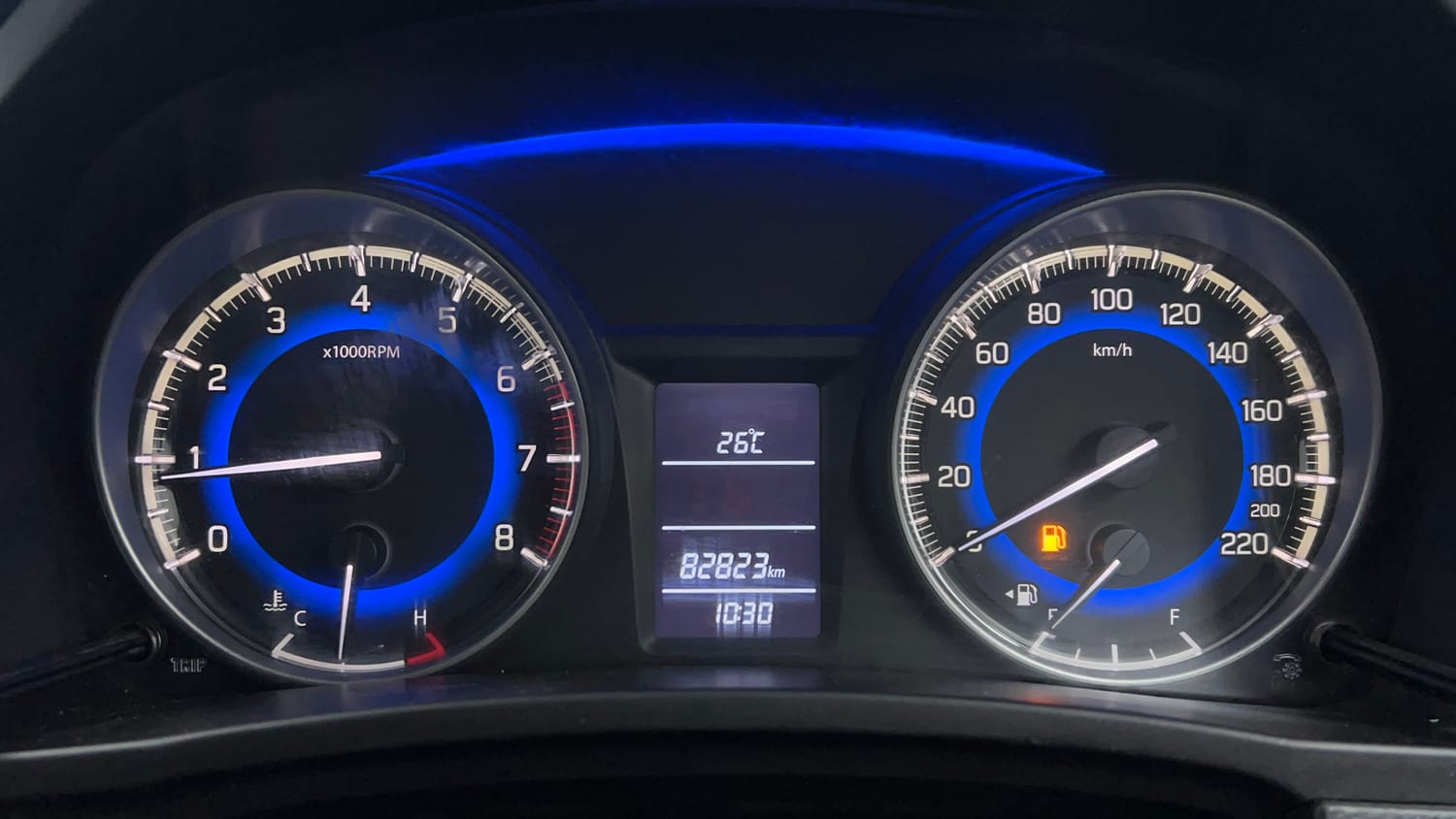 Used 2017 Maruti Suzuki Baleno Delta 1.2 Petrol Manual interior CLUSTERMETER VIEW