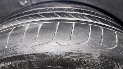 Used 2023 Hyundai Verna SX 1.5 Turbo Petrol DCT Petrol Automatic tyres RIGHT REAR TYRE TREAD VIEW