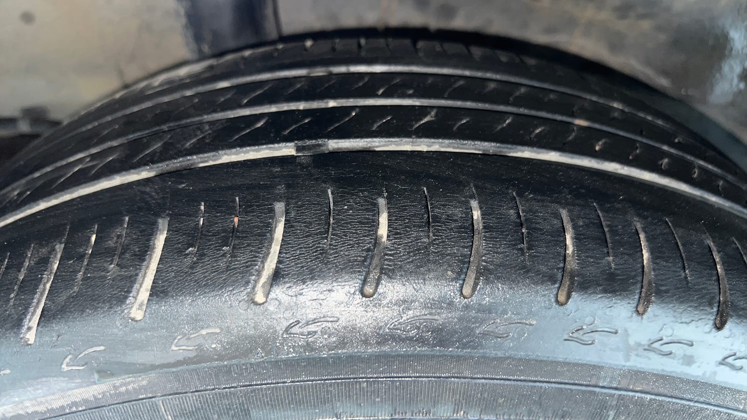 Used 2023 Honda City V Petrol MT Petrol Manual tyres RIGHT REAR TYRE TREAD VIEW