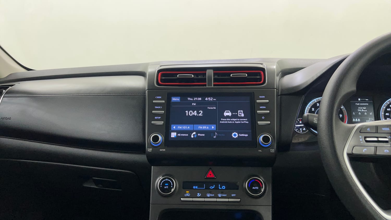 Used 2023 Hyundai Creta S Plus 1.5 Petrol Knight Petrol Manual interior MUSIC SYSTEM & AC CONTROL VIEW