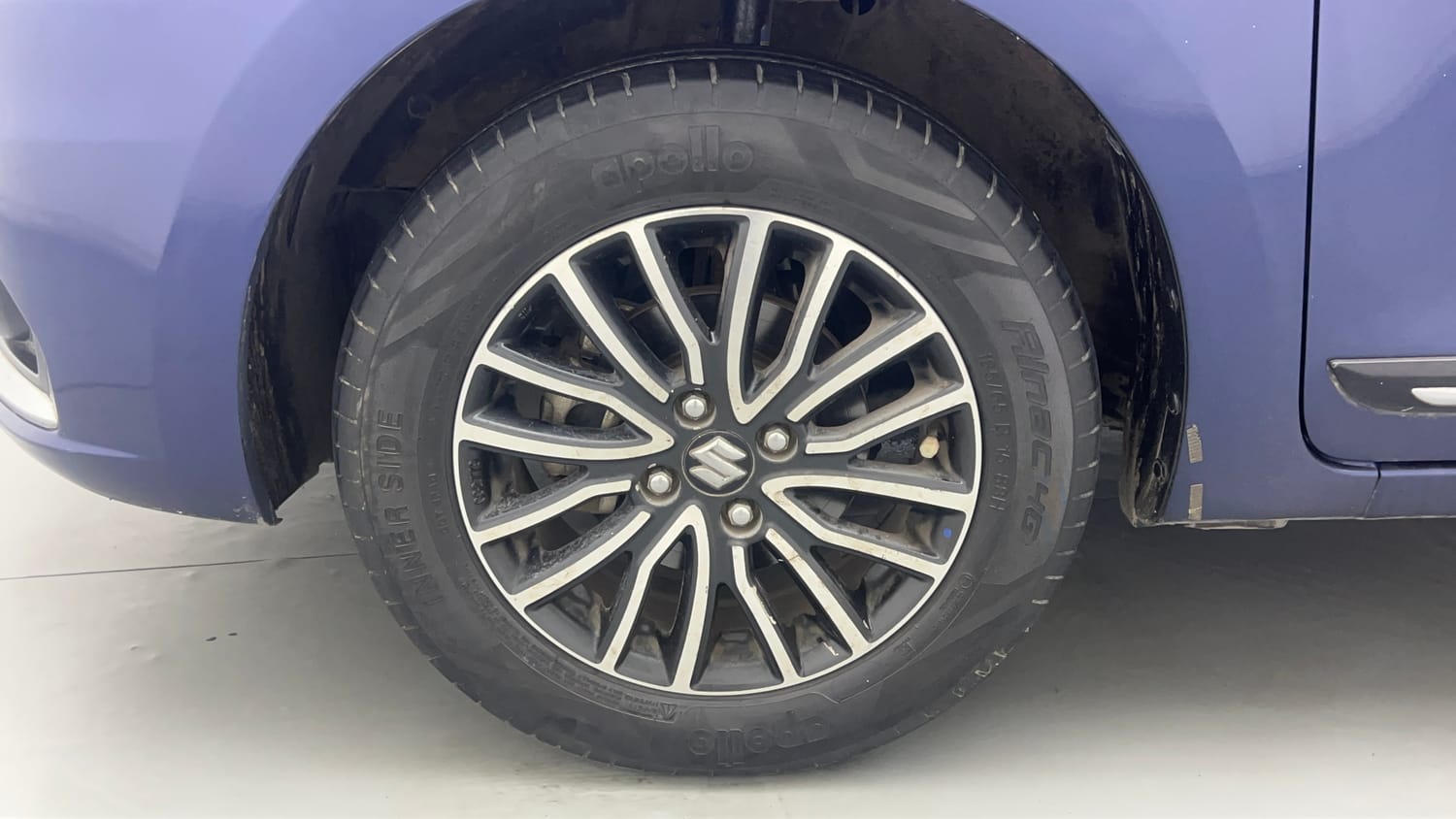 Used 2021 Maruti Suzuki Dzire ZXi Plus AGS Petrol Automatic tyres LEFT FRONT TYRE RIM VIEW