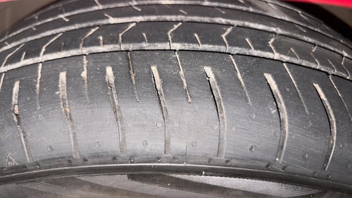 Used 2023 Hyundai Verna SX 1.5 Petrol MT Petrol Manual tyres LEFT FRONT TYRE TREAD VIEW