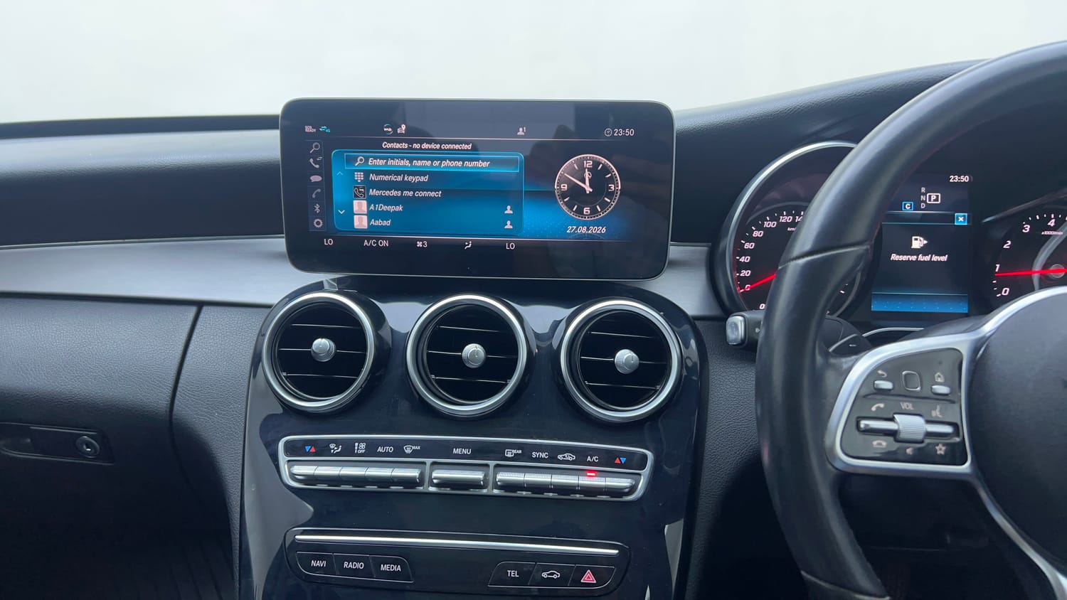 Used 2020 Mercedes-Benz C-Class C 200 Prime Petrol Automatic interior MUSIC SYSTEM & AC CONTROL VIEW