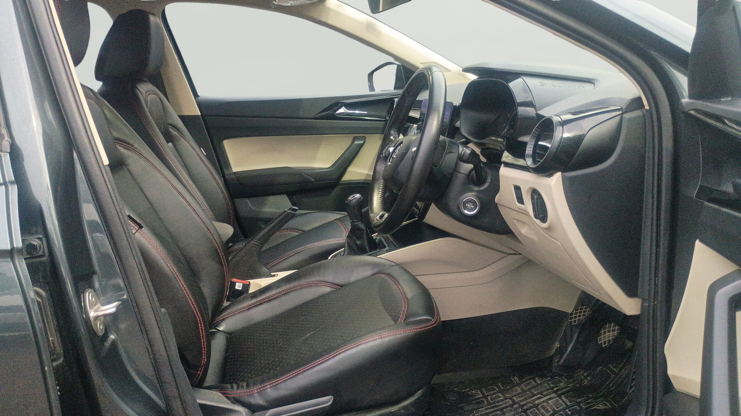 Used 2023 Skoda Slavia Ambition 1.0L TSI MT Petrol Manual interior RIGHT SIDE FRONT DOOR CABIN VIEW