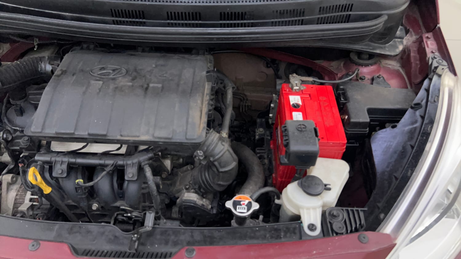 Used 2015 Hyundai Grand i10 Asta 1.2 Kappa VTVT Petrol Manual engine ENGINE LEFT SIDE VIEW