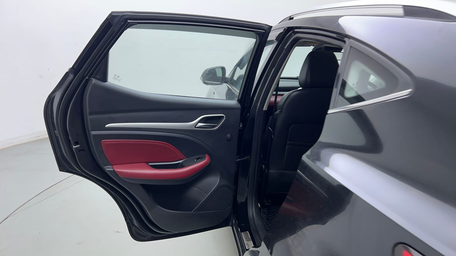 Used 2021 MG Motors Astor Savvy 1.3 Turbo AT S Red Petrol Automatic interior LEFT REAR DOOR OPEN VIEW