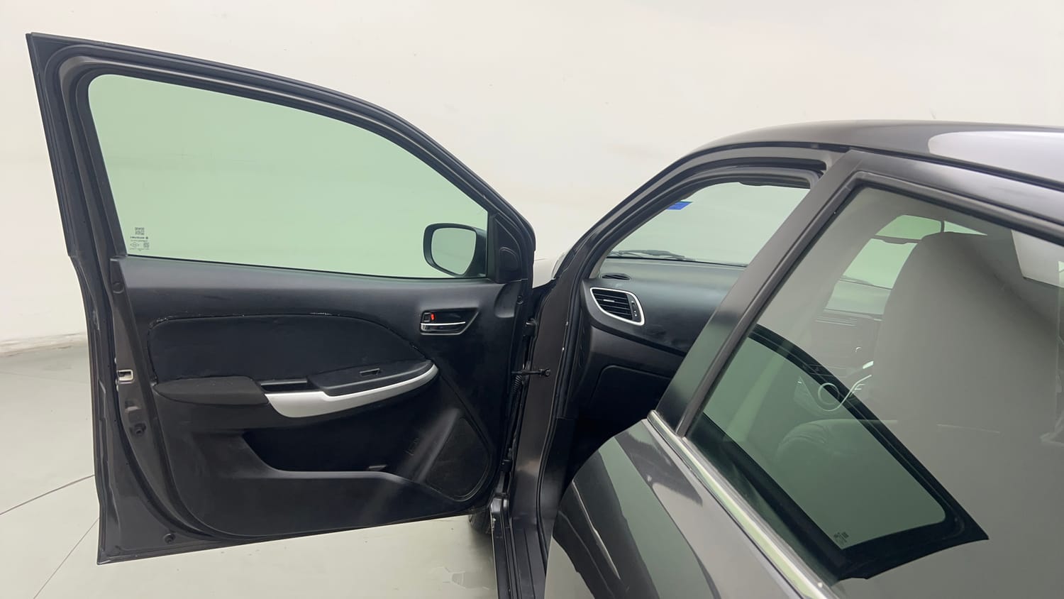 Used 2015 Maruti Suzuki Baleno Zeta 1.2 Petrol Manual interior LEFT FRONT DOOR OPEN VIEW