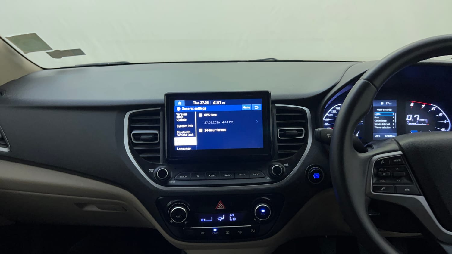 Used 2020 Hyundai Verna SX 1.5 MPi Petrol Manual interior MUSIC SYSTEM & AC CONTROL VIEW