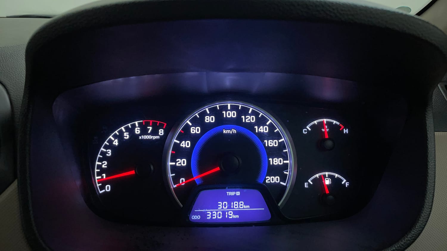 Used 2017 Hyundai Grand i10 Sportz (O) 1.2 Kappa VTVT Petrol Manual interior CLUSTERMETER VIEW