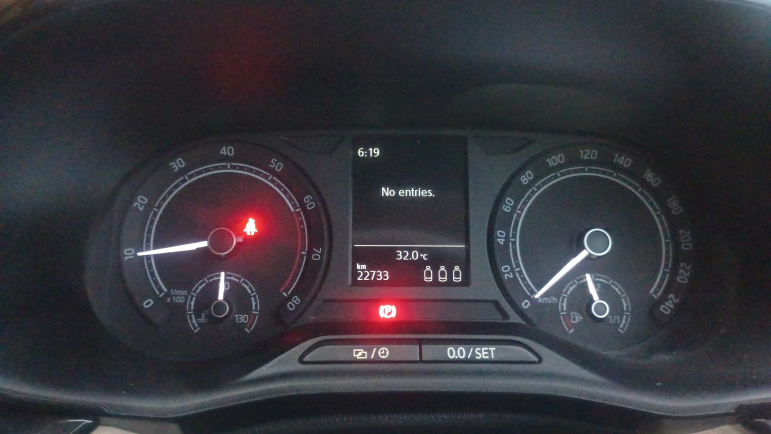 Used 2023 Skoda Slavia Ambition 1.0L TSI MT Petrol Manual interior CLUSTERMETER VIEW