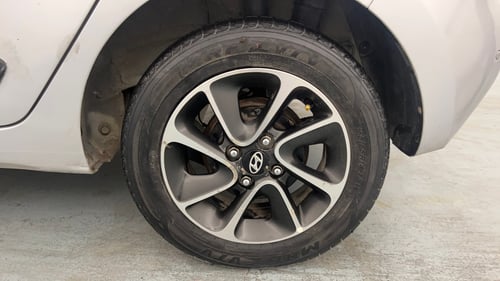 Used 2017 Hyundai Grand i10 Asta 1.2 Kappa VTVT Petrol Manual tyres LEFT REAR TYRE RIM VIEW