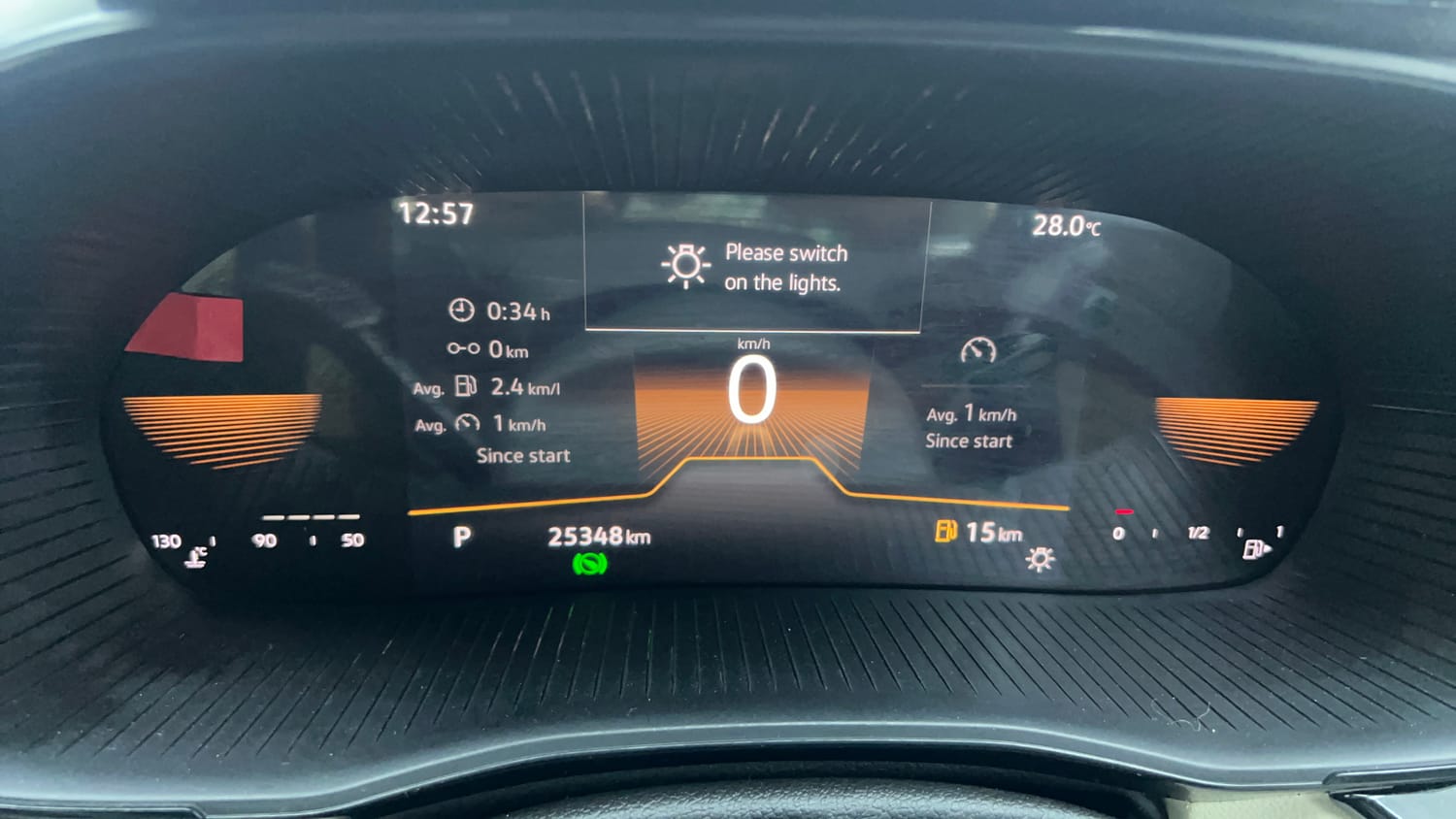 Used 2022 Skoda Slavia Style 1.0L TSI AT Petrol Automatic interior CLUSTERMETER VIEW