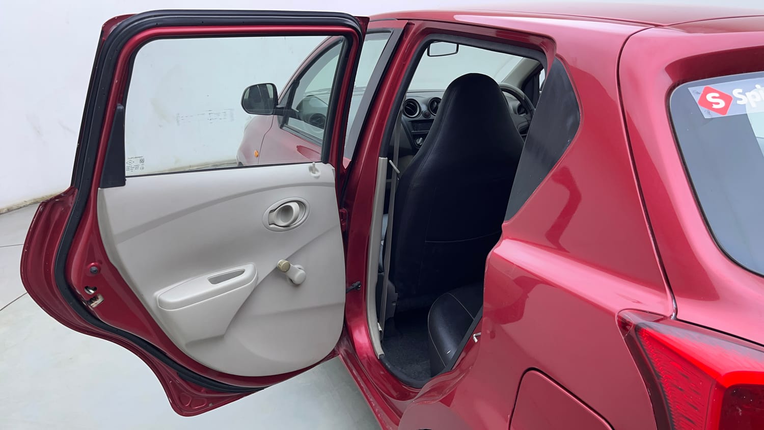 Used 2015 Datsun GO T Petrol Manual interior LEFT REAR DOOR OPEN VIEW