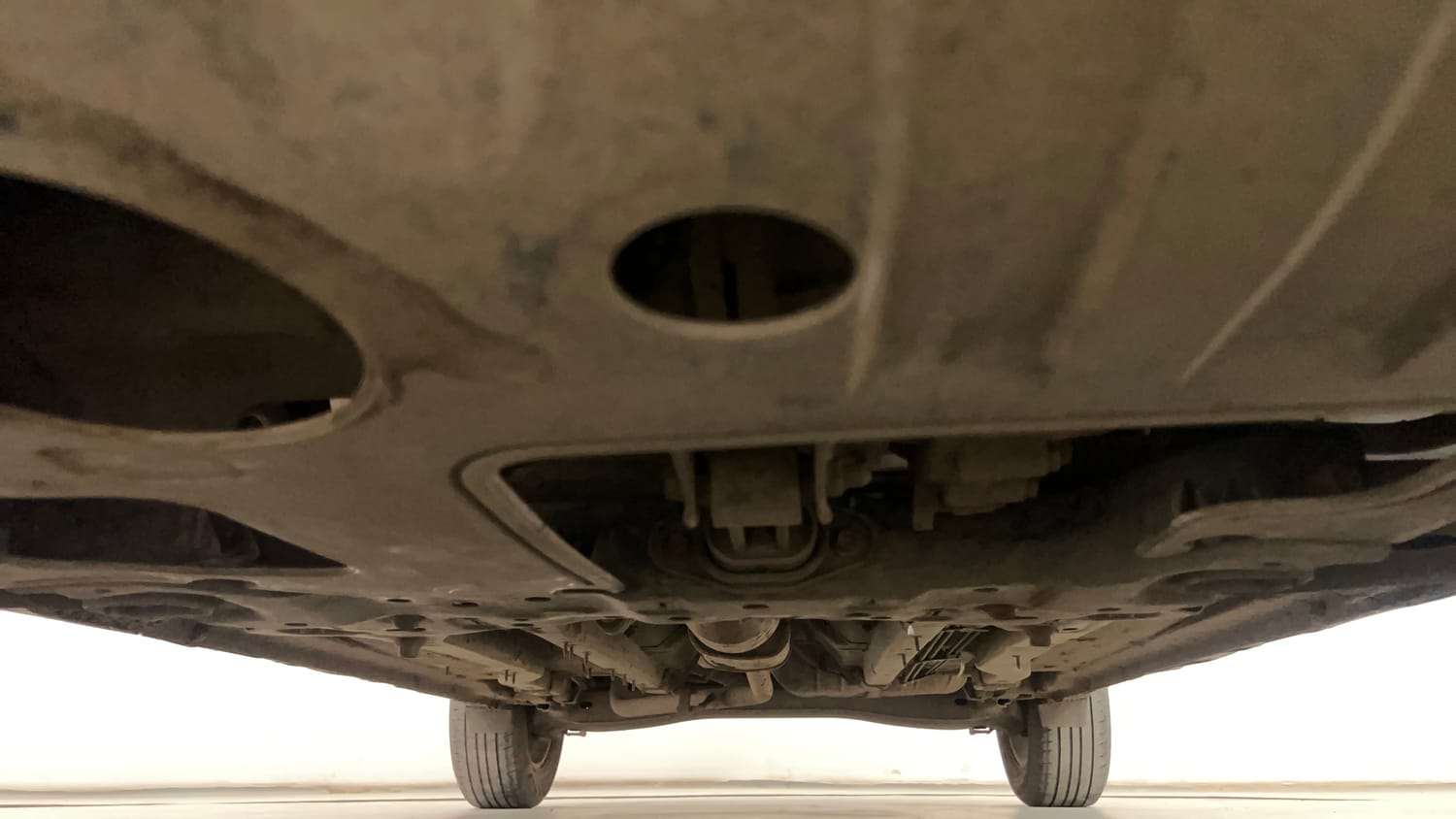 Used 2023 Hyundai Creta S Plus 1.5 Petrol Knight Petrol Manual extra FRONT LEFT UNDERBODY VIEW