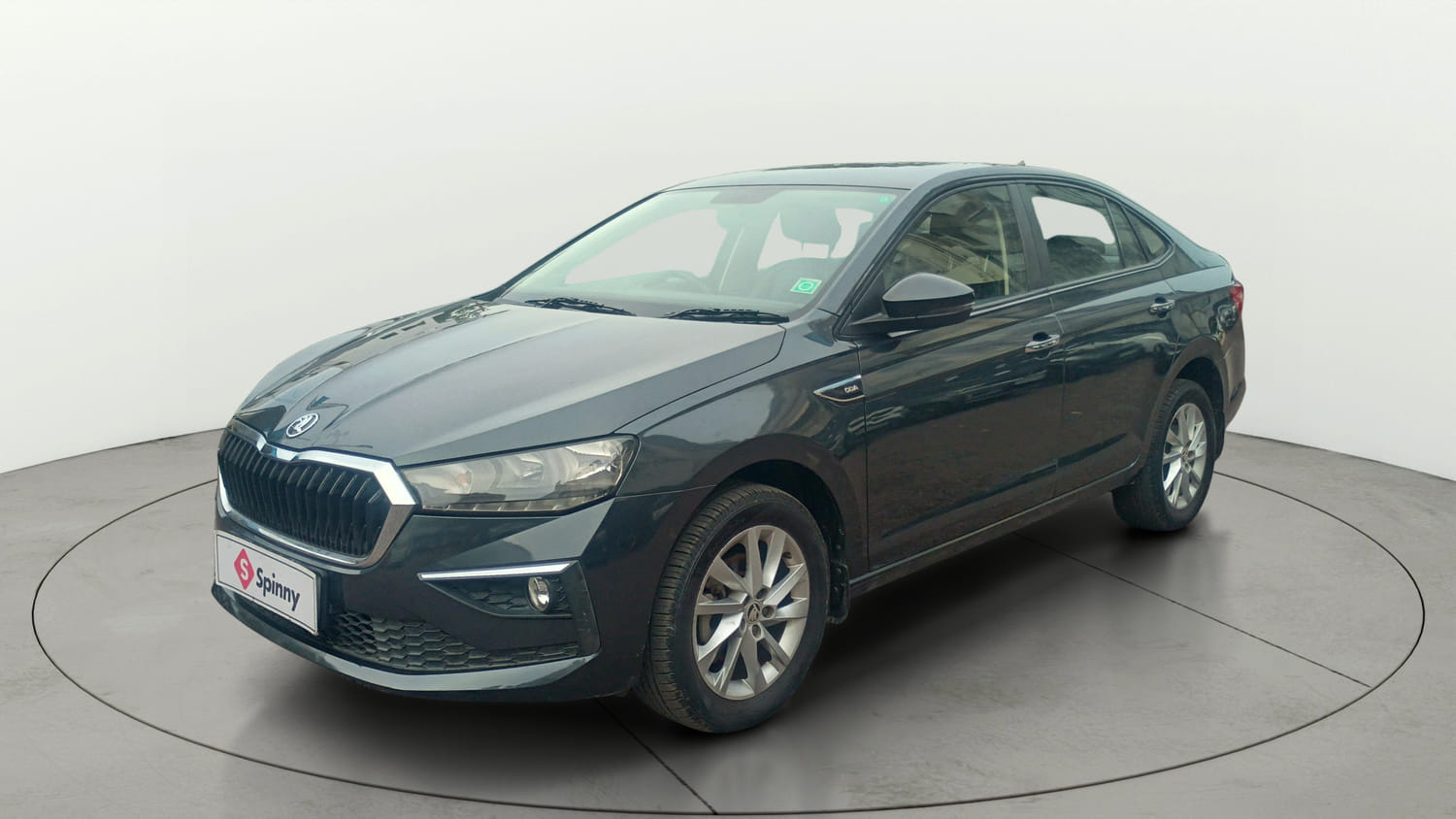 Used 2023 Skoda Slavia Ambition 1.0L TSI MT Petrol Manual exterior LEFT FRONT CORNER VIEW